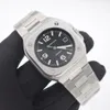 Relógios masculinos mecânicos automáticos 2813 relógios de pulso luminosos pretos pesados com pulseira de metal 40 mm