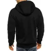 Hommes Automne À Manches Longues À Capuche Polaire À Capuche Veste Manteau Sweat Solide Outwear Slim Fit Mâle Surdimensionné Sport Vêtements 210813