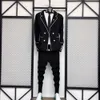 Herren Blazer Anzug Hosen Set Männer Slim Fit Prom Kleid Business Blazer Mann Jacke mit Hosen Zwei Stück Sets schwarz X0909