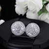 Stud Threegraces Gorgeous CZ Stone Fashion Jewelry Pave Seting Cubic Zirconia Rose Gold Color Big Earrings for Women Gift ER2888657205