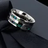 8 мм из нержавеющей стали Красочные кольцевые кольцевые кольца ленточные пальцы женщины мужские кольца свадебные полосы мода ювелирные изделия будут и песчаные