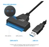 Sata To USB 3.0 TYPE-C Cable Adapter SATA7+15pin Support 2.5 Inch External SSD HDD Hard Drive 22 Pin SataIII A25 USBC