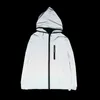 Spring autumn Men Loose full reflective Hooded Windbreaker waterproof Jacket male Casual hip hop baseball Coats Plus Size 4XL 211013