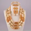 new fashion white coral jewelry set nigeria wedding coral beads african jewerly sets for women H1022