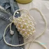 Evening Bags Mini Pearl Handmade Vintage Beaded Fashion Banquet Party Shoulder Bag Female Wedding Luxury Women Coin Purse