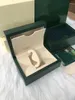 Best Quality Dark Green Watch Box Gift Case For RLX Booklet Card Tags And Papers In English Swiss wristwatch Boxes