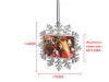 10pcs Noel dekorasyonları süblimasyon diy WHTIE boş mürekkep transfer baskısı ısı pres akrilik kolye karışımı stil