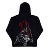 Revenge Revenge Skeleton Hoodie Guarda Marca Marca Casaco de Rua High Street Casal Ins Versátil