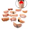 Party Masks 12pcsset Halloween Prank Toys Simulation Rotten Teeth Vampire Denture Masquerad Cosplay Fake Props4781190