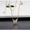 Canner Goldcolor цепи кулон бабочка ожерелье для женщин слоистые очаровательные ожерелья ожерелья Boho Beach Fashion ювелирные изделия подарок