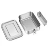 G.a HOMEFAVOR Lunch Box For Kids Food Container Bento 304 Top Grade Stainless Steel Metal Snack Storage 211104