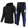 Trainingspakken voor heren Casual hoodie Sportkleding Solid kleur 2-delige herenpak Herenpak Witrand Haped Kap Jacket Drawingbroek