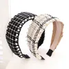 Wollen Plaid Pearl Knot haarband Geknoopte hoofdband voor vrouwen meisjes haaraccessoires