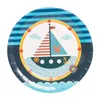 Disposable Dinnerware Nautical Set Theme Party Tableware Paper Cup Plate Hat Straws Children's Birthday Decorations