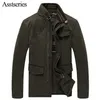 high quality men's leather jacket casual windbreaker coat jacket Overcoat warm 100zr X0710