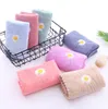 The latest 75X35CM size towel, small daisy style selection, thick chrysanthemum grid absorbent soft facial cleansing towels