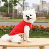 Sublimação em branco faça você mesmo roupas para cães algodão vestuário para cães branco colete em branco camisas para animais de estimação cor sólida camiseta para cães pequenos gato vermelho azul amarelo xl