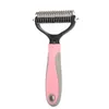 Pets Fur Knot Cutter Dog Grooming Shedding Tools Pet Cat Hair Removal Comb Brush Double Sided Pet Products Combs for Cats RRA11744