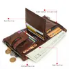 Large Capacity Business Purse Card Position Bag Coin Pocket Anti-theft Brush Degaussing Wallets