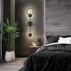 Vägglampor Artpad Modern Copper LED Light Rotertable Bedside Black Gold Sconce 3 Dim For Reading Stair TV Backfround