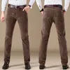 Men Vintage winter Corduroy Slim 6 color Casual Dress Suit Pants Fashion Business Brand Clothes jeans Trousers Plus Size 40 211119