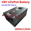 LIFEPO4 48V 120AH 100AH ​​LITIUM SOLAR BATTERY PACK MED BMS FÖR 12000W MOTORHOME INVERTER SOLAR PANELS GOLFE CART+10A LARARE