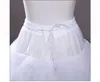 طوق أبيض جديد 3 طبقات كرينولين تنورات ثنائية لفساتين الزفاف الزفاف الطويلة قطار قطار البطن