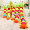 Colorful Cute Caterpillar Big Insetto Peluche Giocattoli Bambola con Pp Cotone Peluche Cuscino per Bambini Regali per Adulti Q0727