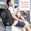 Super coole leuchtende Jungen und Mädchen Rucksack USB-Aufladung Schultaschen Anime Mode Unisex Rucksack Teenager Männer Reisetasche 211013