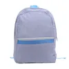 Bolsas de la escuela Mochilas para niños Almacenamiento para niños Estudiante Seersucker Mochila Mochila Escuela Bolsa de almuerzo Bolsa Raya Colores sólidos de alta capacidad 3189 Q2