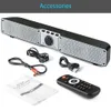 TOPROAD Soundbar 20W Portable Bluetooth Speaker Wireless Stereo Subwoofer Speakers Column with Remote Control Computer TV PC