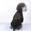 Casual cão camisola clássico padrão de couro impresso cães casacos de animal de estimação roupas de algodão outono inverno camisolas corgi bulldog