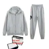 Survêtements pour hommes Designer Mens Suivi Costume Sweat à capuche Pantalon Mode Zip Col Sweats à capuche Casual Sport Set Femmes Deux Pièces Taille M-2XL 1SGB