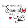 Personnages "Cette cuisine est assaisonnée d'amour" Sticker mural amovible en PVC Décor pour la cuisine 210420