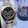 DEENU1-New Herren Automatic Mechanical Watch Black Ceramic Lünette 40mm Mode Weiße Scheiben Armband Faltverschluss Faltschale Arbeit Vollausgewählte Uhr wasserdicht leuchtend