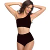 Costume da bagno da donna Costume da bagno con spalline a righe a vita alta, bikini femminile, set da 2 pezzi