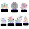 5D DIY Diamond Painting LED Lamp Night Light Snowman Special Shaped Diamond Mosaic Embroidery Christmas Gift Home Decor New Year