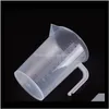 Outils 2505001000Ml tasse à mesurer transparente en plastique de haute qualité avec poignée bec verseur Wb760 Ysvew Wsyf7