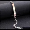 Link, Chain Bracelets Drop Delivery 2021 Accessories Lovers Black Bracelet Versatile Set Diamond Hand Jewelry Kgnmi