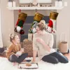 Weihnachtsstrumpf mit süßem schwedischen 3D-Plüschzwerg zum Aufhängen am Kamin, Weihnachtsdekoration, Party-Dekoration, 43,2 cm (17 Zoll) XBJK2108