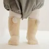 Paire de chaussettes chaudes et épaisses pour bébé de 0 à 5 ans, en coton, longueur cheville, pour filles et garçons, hiver