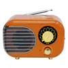 Audio Multifunktionell DC 5V Bluetooth Radio Hem ABS Gift Mini Portable Retro AUX USB Uppladdningsbar FM-högtalare Musikspelare