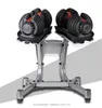 معدات الصالة الرياضية لللياقة المنزلية 1pc 40 كجم قابلة للتعديل Dumbbell Drop Dumbell مجموعة 90 رطل الدمبل مع حامل