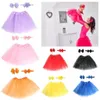 Nyfödda spädbarn baby toddler mesh kjol + hårbåge hårnål + hårband huvudband 3 stycke set fluffy tutu kjolar barn flicka prinsessa klänning uppsättning fest cosplay kostymer gt1vnzi