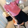 Fashion Design Womens Knits Casual Round Neck Short Sleeve Classic Letter Print Womens Knitted Cardigan Various Colors