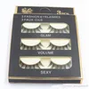 In stock Natural Handmade Black False Eyelashes Fashion Makeup Fake Eyelashes Cross Messy Soft 3D Eye Lashes 3pairs/set ottie