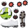 Ausili per l'allenamento del golf 16 pezzi Punte per scarpe da esterno Parti a vite Gomma morbida per scarpe sportive (rosso/nero)