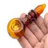 Handpfeife aus farbigem Glas, Glasölbrennerpfeife, 11,4 cm, Rauchen, Dab-Rig-Rohre, modisches Design, Bubbler