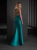 Elegant formal mermaid prom Evening Dresses wear Beads O Neck Half Sleeves Side Split Women Formal Prom Gowns cocktail Party Dress