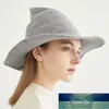 Wide Brim Hats Fashion Knitting Autumn Winter Bucket Halloween Witch Hat Women Wool Knit Gifts Funny Pointed Fisherman1